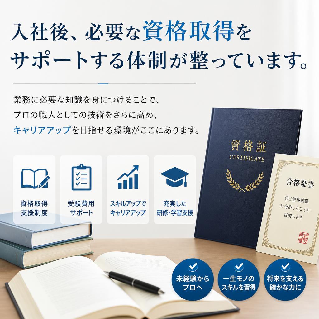 資格取得支援でキャリアアップ