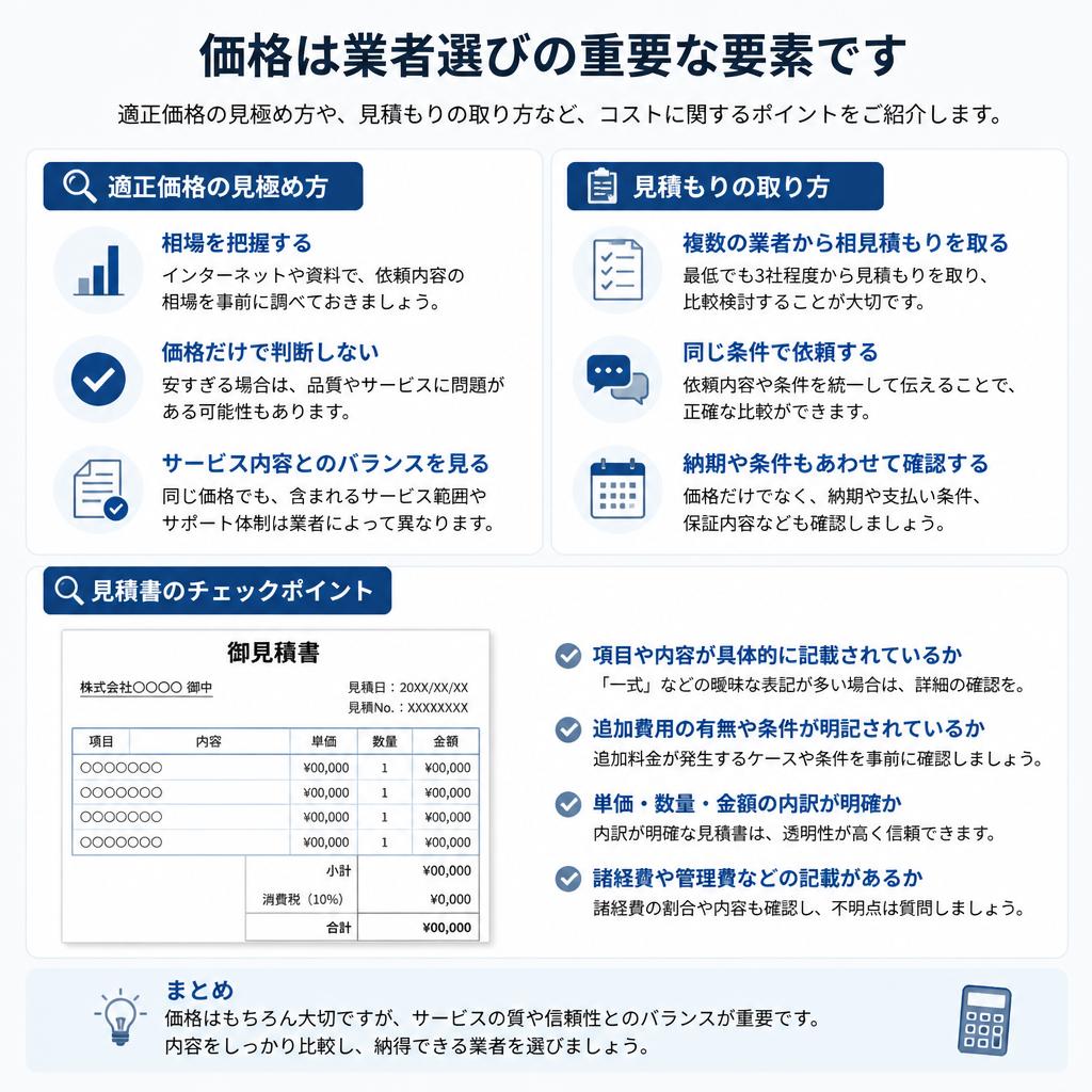 適正価格の見極め方
