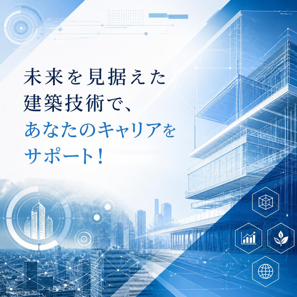 未来を見据えた建築技術で、あなたのキャリアをサポート！
