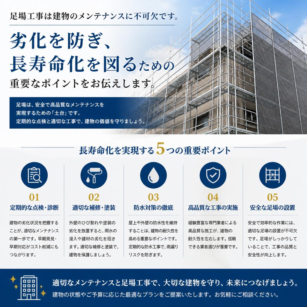 充実した建物メンテナンスの重要性