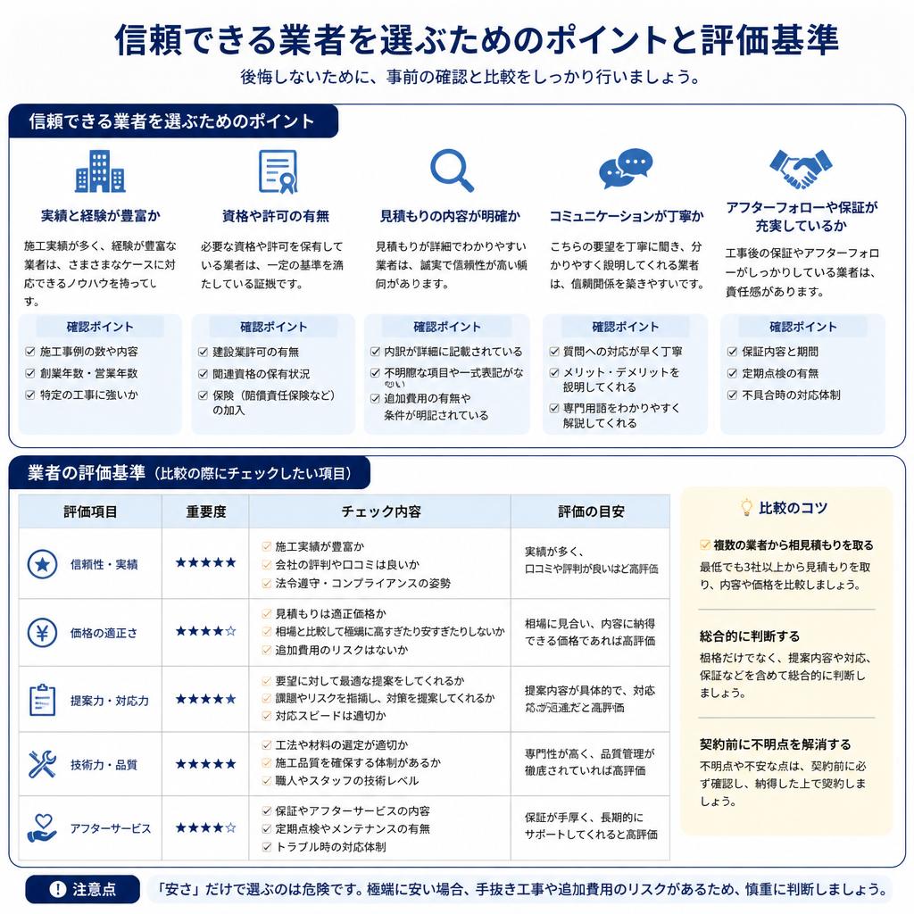 良質な足場設置業者の選び方